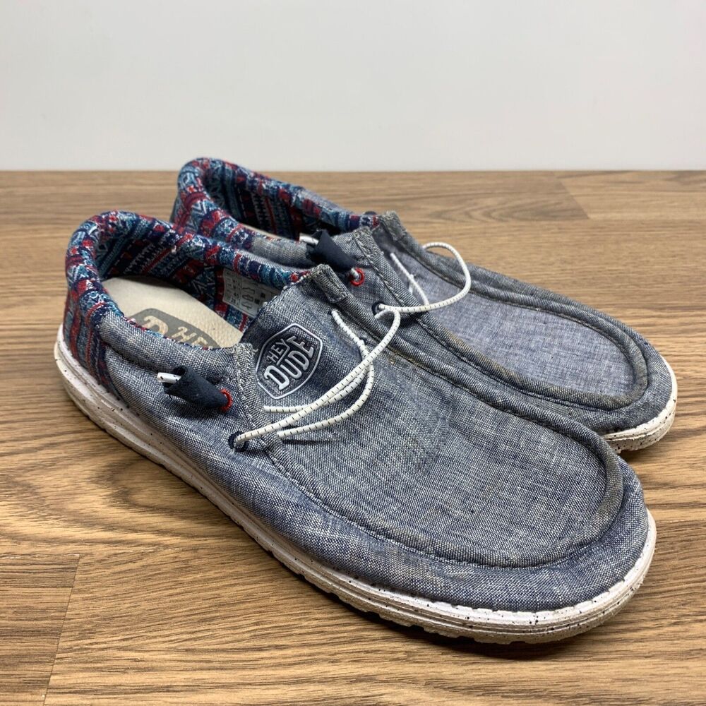 Hey Dude Men's Wally Funk Jacquard Tribe Loafer Shoes Size 12